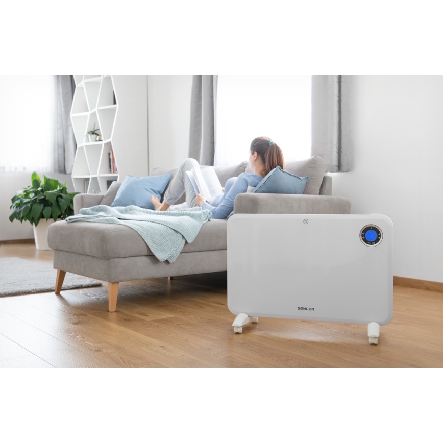 Sencor - Konvekčný ohrievač s LCD displejom a termostatom 750W/1500W/230V IP24