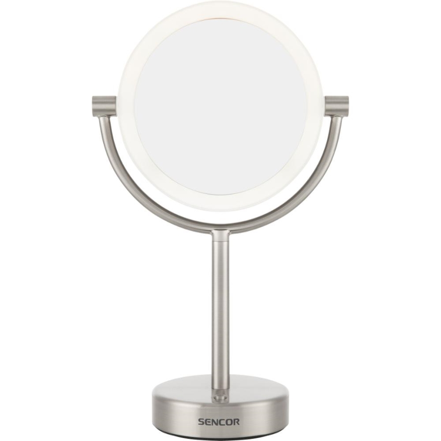 Sencor - Kozmetické zrkadielko s LED podsvietením LED/5W/230V nerez