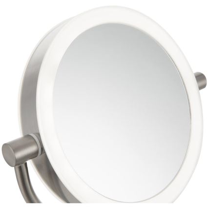 Sencor - Kozmetické zrkadielko s LED podsvietením LED/5W/230V nerez