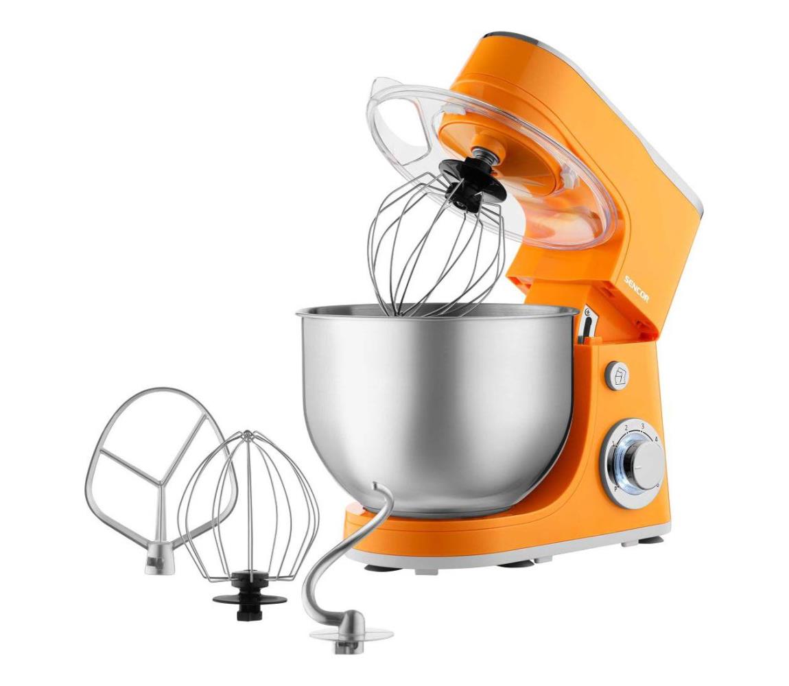Sencor - Kuchynský robot s nerezovou miskou 1300W/230V oranžový 41020668