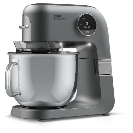 Sencor - Kuchynský robot s nerezovou misou 1500W/230V matný chróm