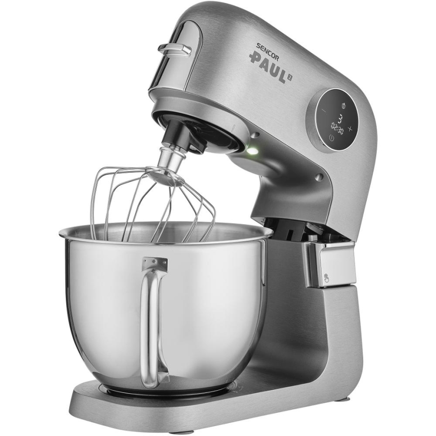 Sencor - Kuchynský robot s nerezovou misou 1500W/230V matný chróm