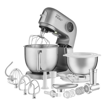 Sencor - Kuchynský robot s nerezovou misou 1500W/230V matný chróm