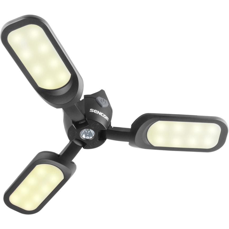 Sencor - nabíjateľná kempingová LED svietilka so solárnym panelom LED/3W/1600 mAh IPX4