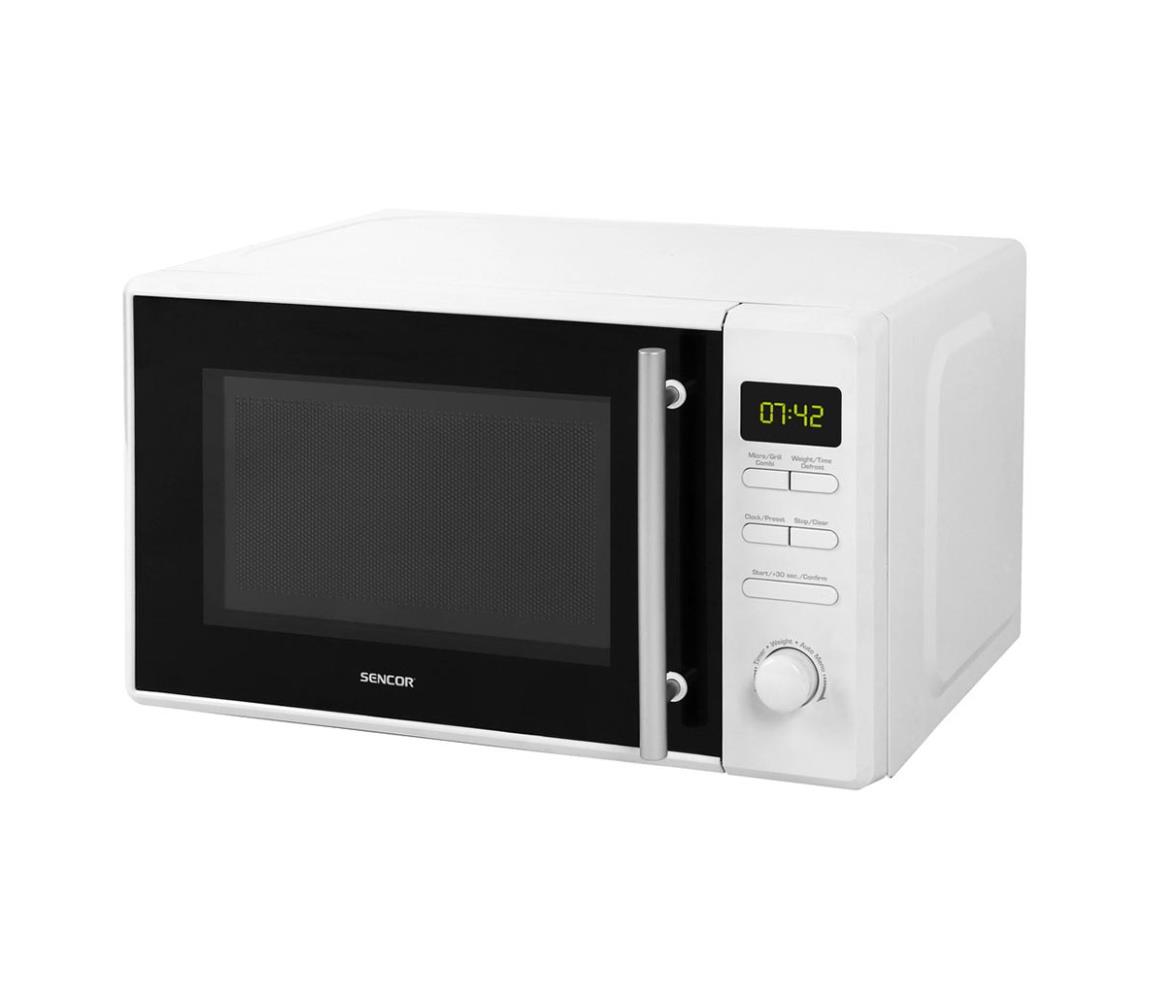 Sencor - Mikrovlnná rúra s funkciou grilu 700W/1000W/230V 20 l biela 40023558