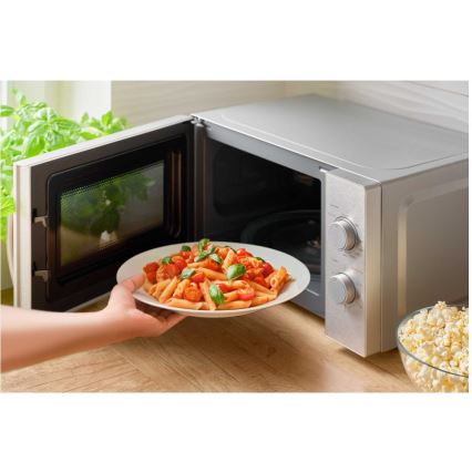 Sencor - Mikrovlnná rúra s funkciou grilu 700W/1000W/230V 20 l matný chróm