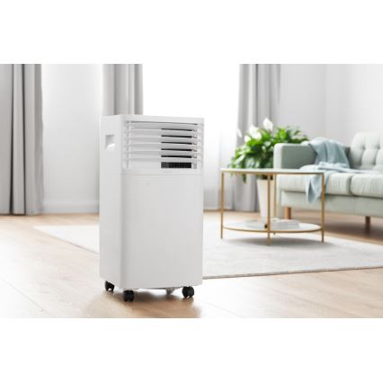 Sencor -Mobilná klimatizácia s LCD displejom 3v1 930W/230V 7000 BTU Wi-Fi biela + diaľkové ovládanie