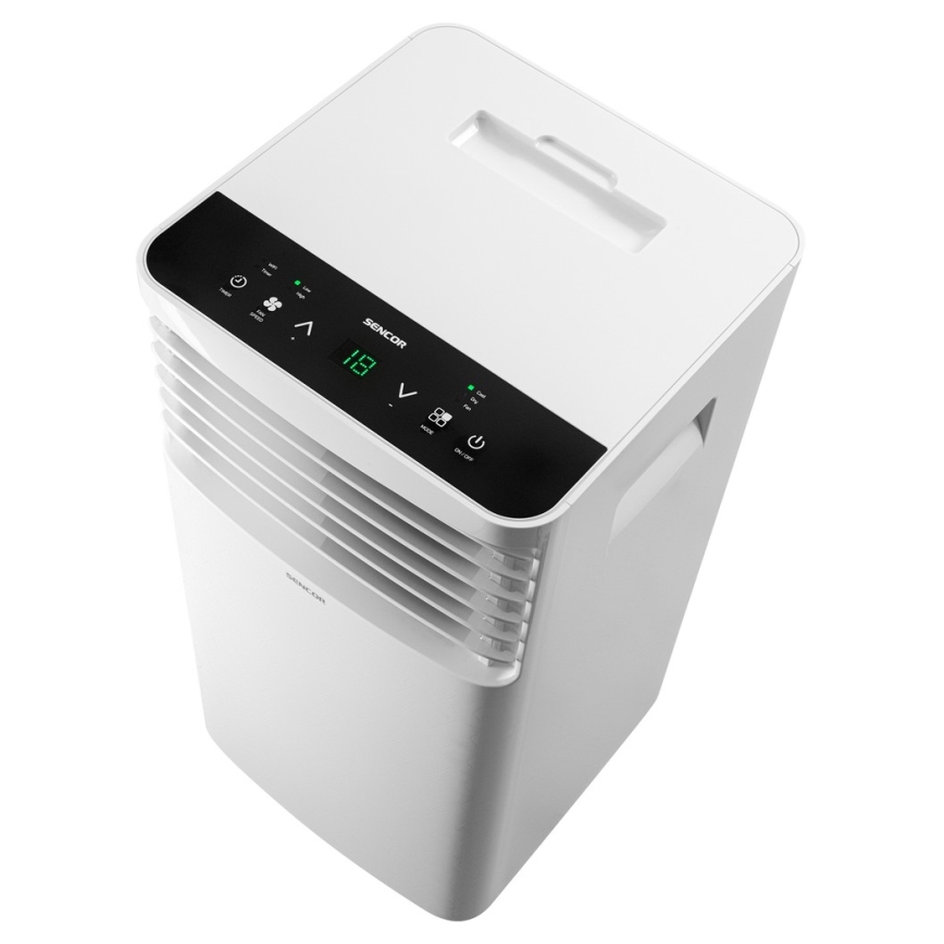Sencor -Mobilná klimatizácia s LCD displejom 3v1 930W/230V 7000 BTU Wi-Fi biela + diaľkové ovládanie