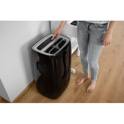 Sencor - Mobilná klimatizácia s LED displejom 3v1 1000W/230V 9000 BTU čierna + diaľkové ovládanie