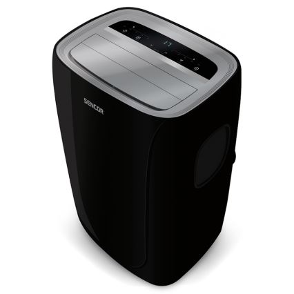 Sencor - Mobilná klimatizácia s LED displejom 3v1 1000W/230V 9000 BTU čierna + diaľkové ovládanie