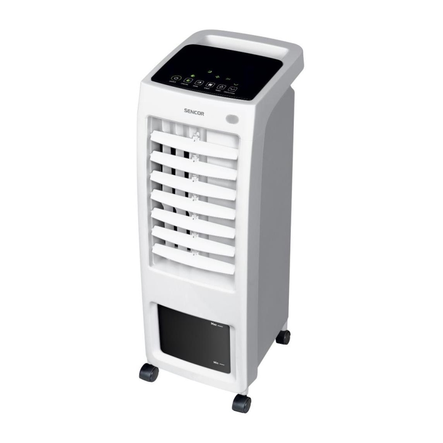 Sencor - Mobilný ochlazovač vzduchu s LED displejom 3v1 70W/230V biela + diaľkové ovládanie