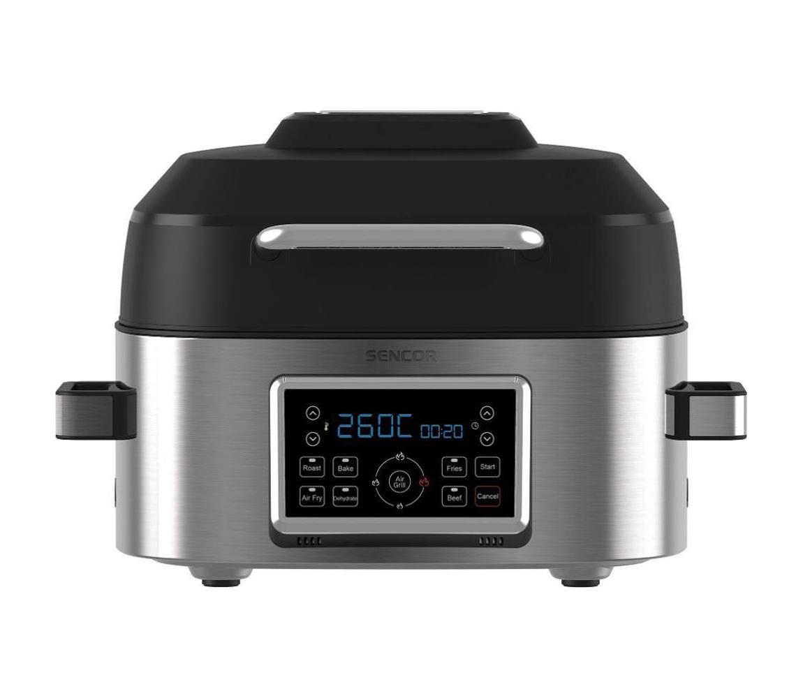 Sencor - Multifunkčná teplovzdušná fritéza a gril 1660W/230V 6 l m. chróm/čierna 41015597