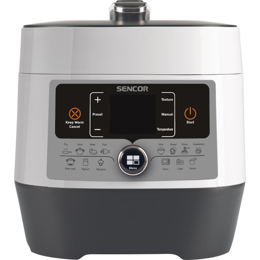 Sencor - Multifunkčný elektrický tlakový hrniec 5,5 l 1000W/230V biela/čierna