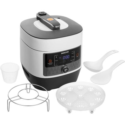 Sencor - Multifunkčný elektrický tlakový hrniec 5,5 l 1000W/230V biela/čierna