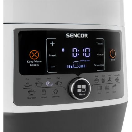 Sencor - Multifunkčný elektrický tlakový hrniec 5,5 l 1000W/230V biela/čierna