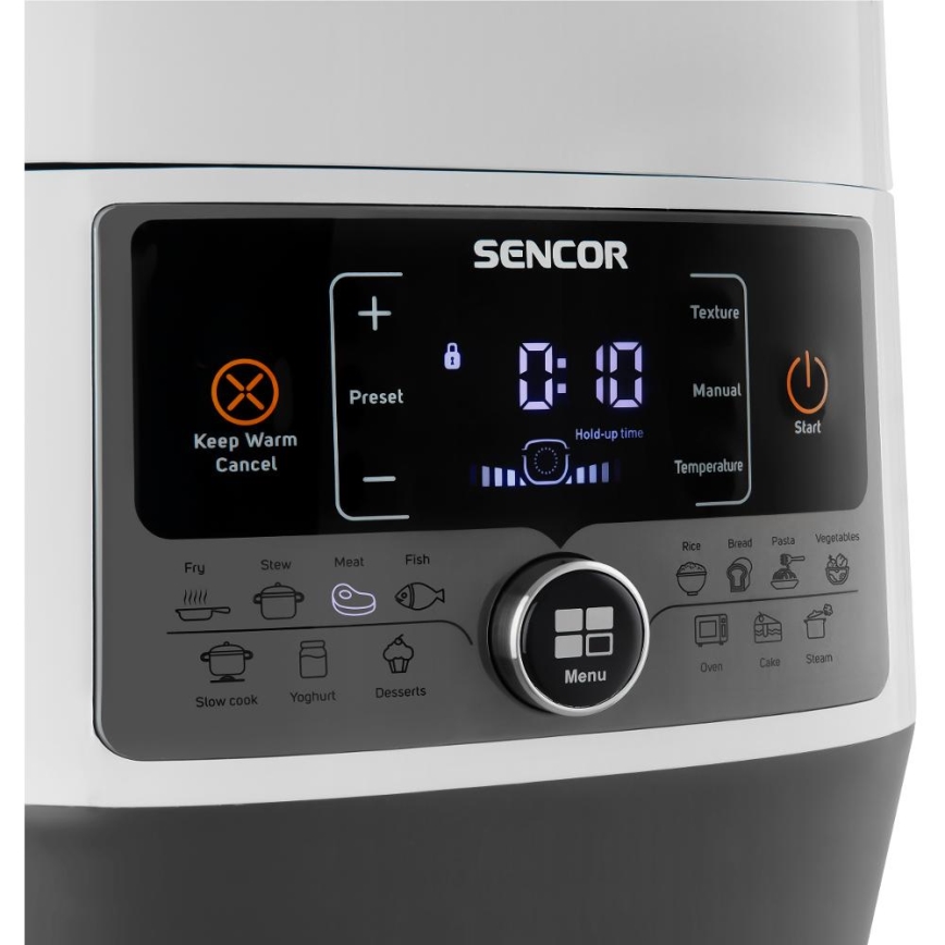 Sencor - Multifunkčný elektrický tlakový hrniec 5,5 l 1000W/230V biela/čierna