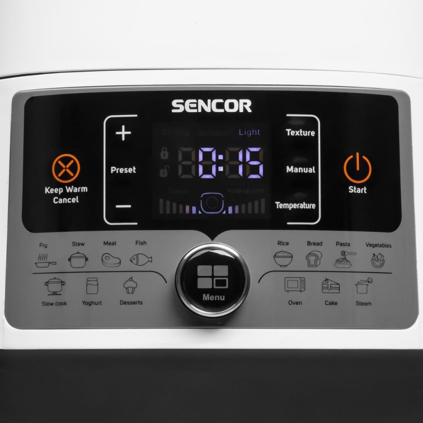 Sencor - Multifunkčný elektrický tlakový hrniec 5,5 l 1000W/230V biela/čierna