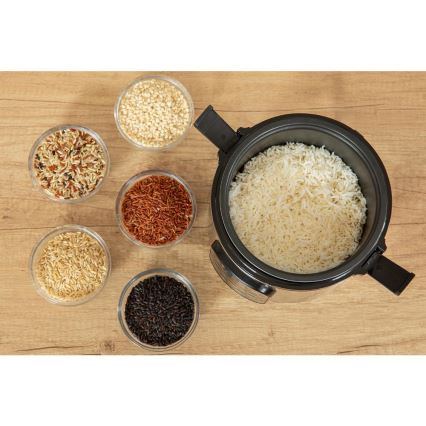 Sencor - Multifunkčný ryžovar 350W/230V 0,6 l nerez/čierny