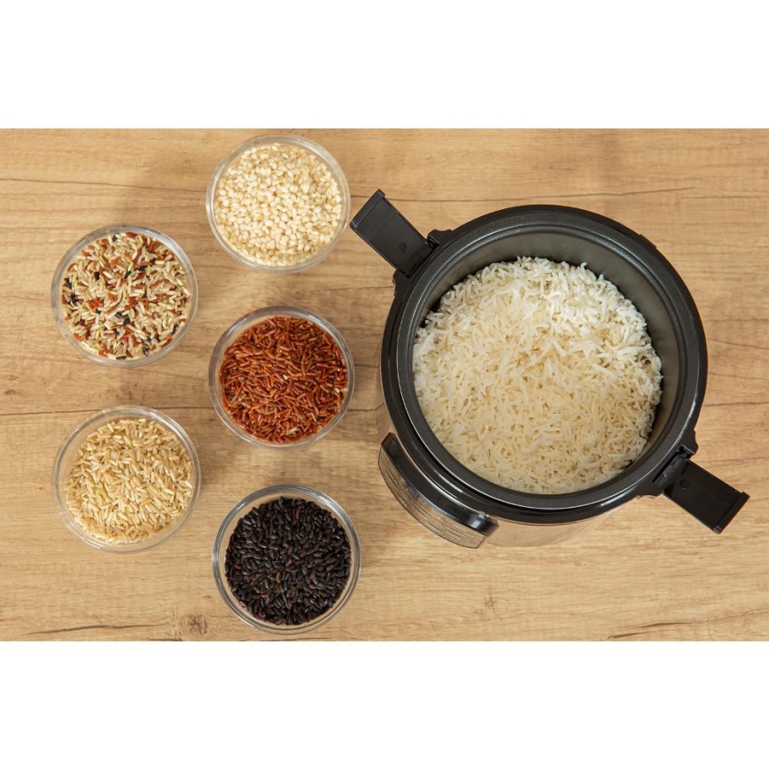 Sencor - Multifunkčný ryžovar 350W/230V 0,6 l nerez/čierny
