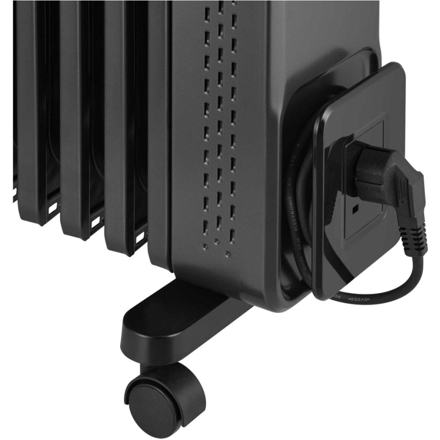 Sencor - olejový ohrievač s 11 rebrami 1000/1200/2400W/230V Wi-Fi čierny