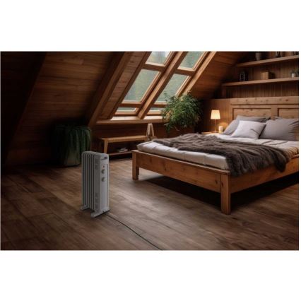 Sencor - Olejový ohrievač so 7 rebrami, 600/900/1500 W, 230 V, biely