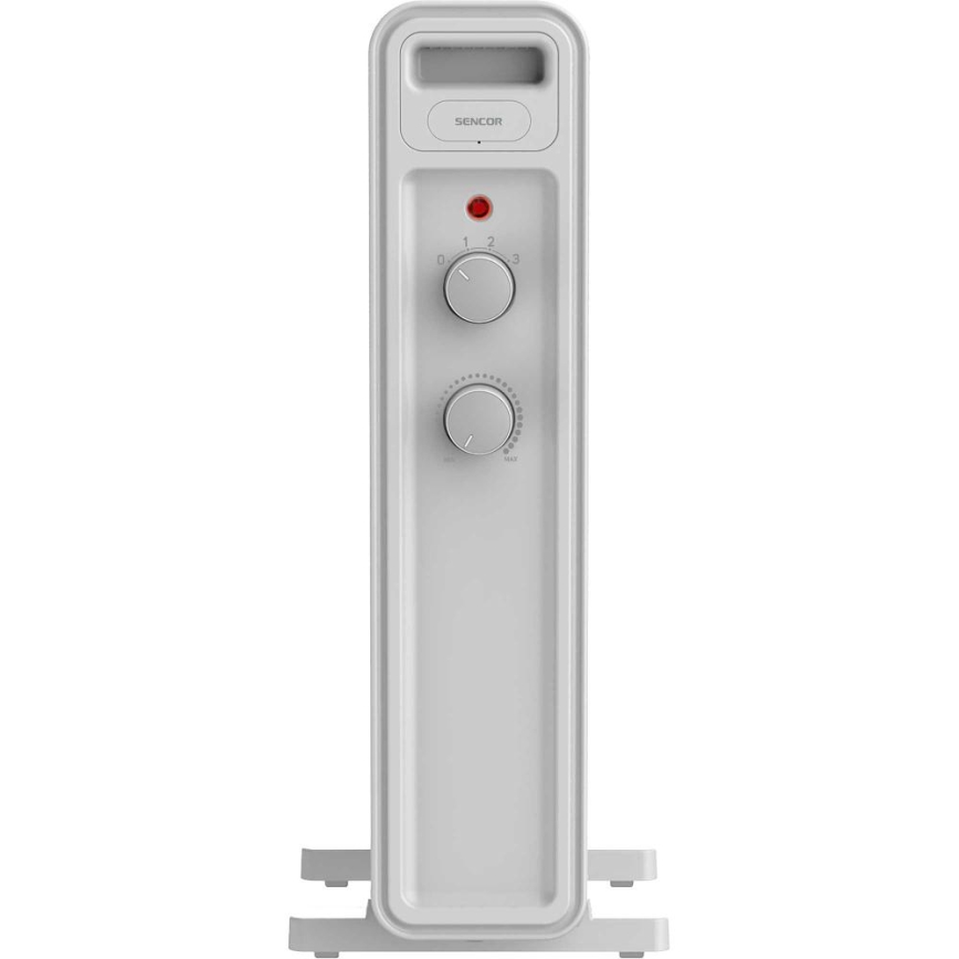 Sencor - Olejový ohrievač so 7 rebrami, 600/900/1500 W, 230 V, biely