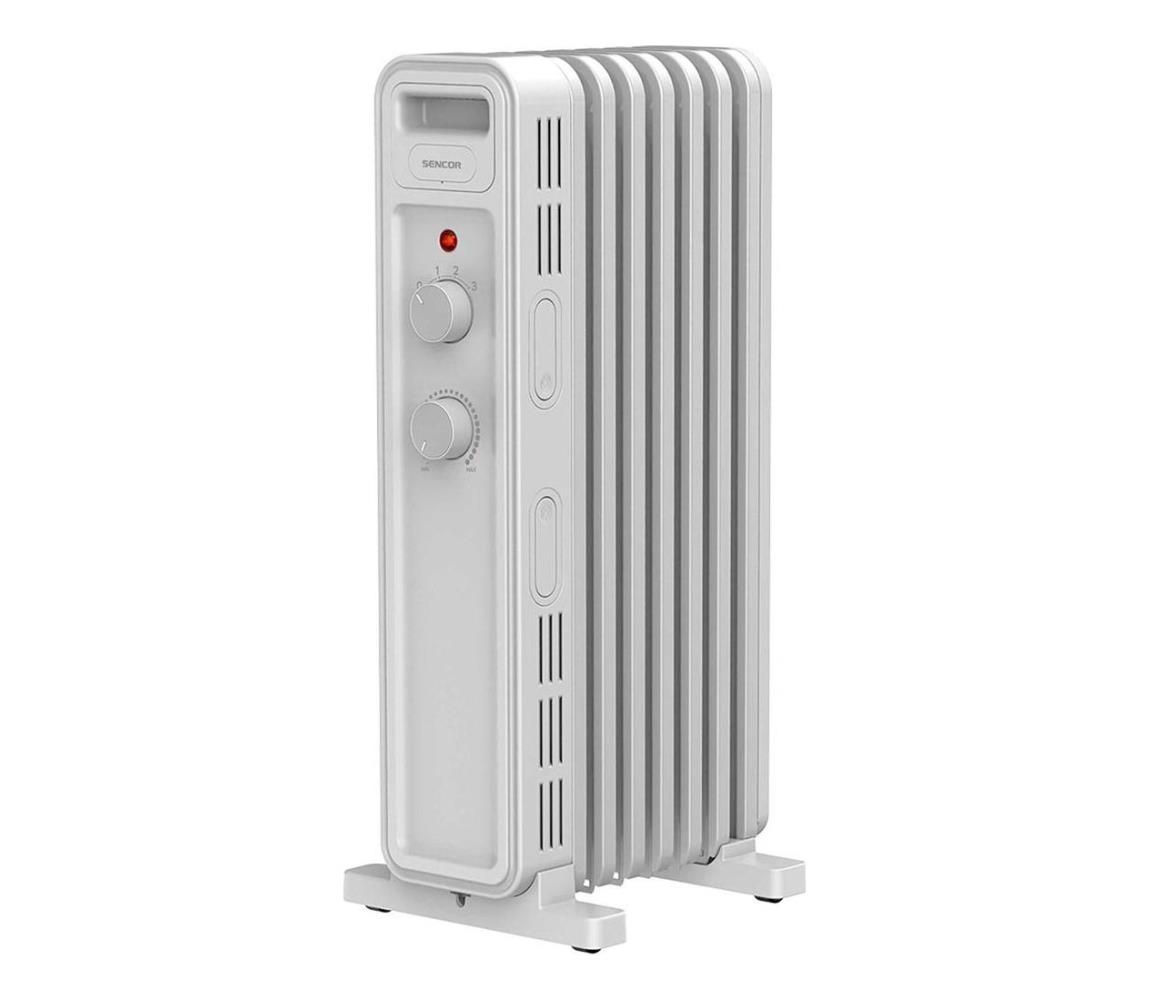 Sencor - Olejový ohrievač so 7 rebrami 600/900/1500W/230V biela 41020970