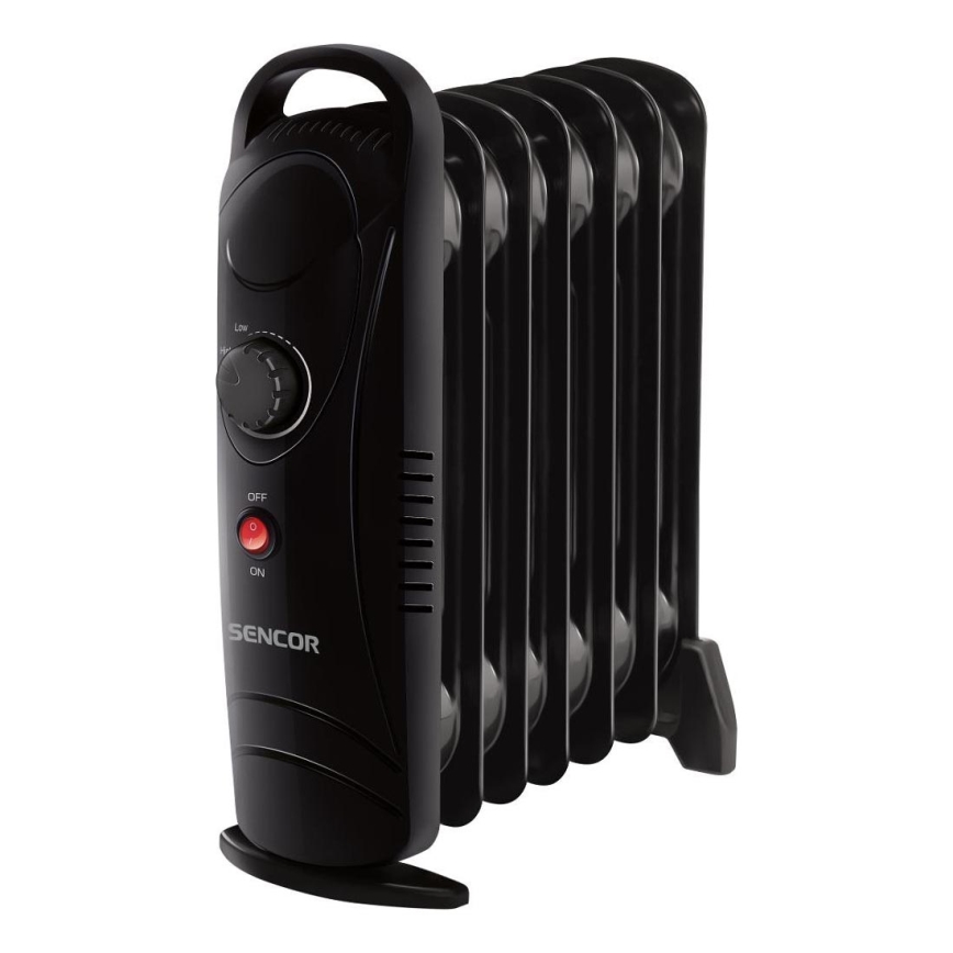 Sencor - Olejový ohrievač so 7 rebrami 700W/230V čierny