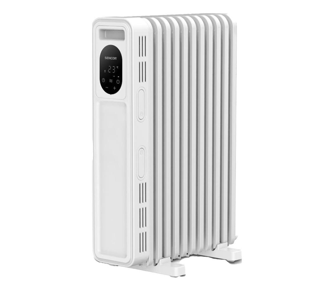 Sencor - Olejový radiátor s 11 rebrami 1000/2300W/230V biely + diaľkové ovládanie 41020968