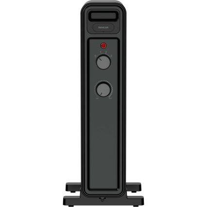 Sencor - Olejový radiátor s 7 rebrami 600/900/1500W/230V čierny