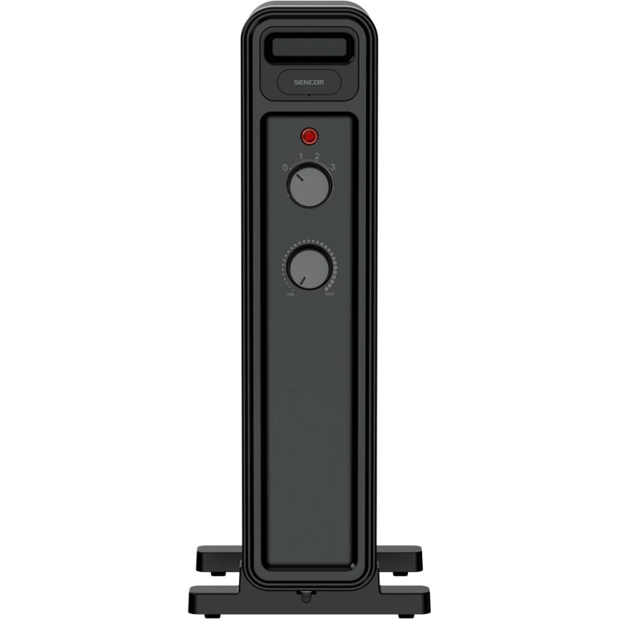 Sencor - Olejový radiátor s 7 rebrami 600/900/1500W/230V čierny