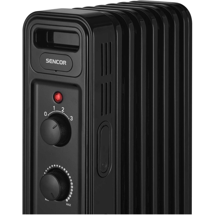 Sencor - Olejový radiátor s 7 rebrami 600/900/1500W/230V čierny