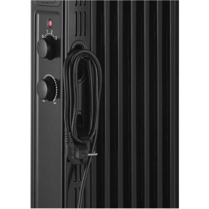 Sencor - Olejový radiátor s 7 rebrami 600/900/1500W/230V čierny