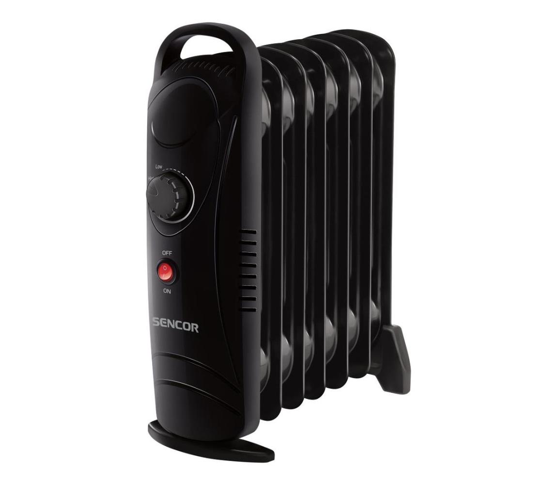 Sencor - Olejový radiátor s 7 rebrami 700W/230V čierna 41005432
