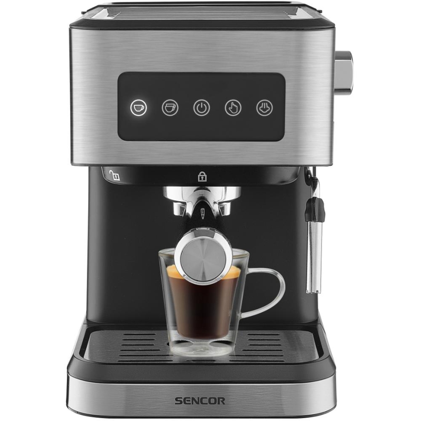 Sencor - pákový espresso kávovar 1050W/230V čierny/matný chróm