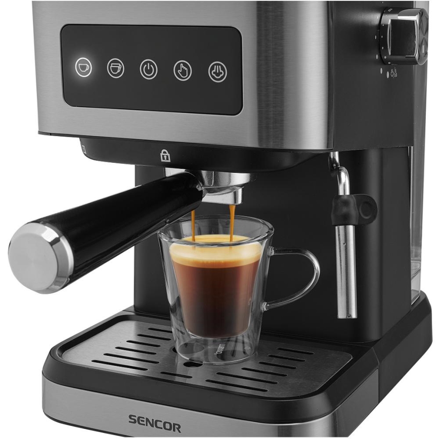 Sencor - pákový espresso kávovar 1050W/230V čierny/matný chróm