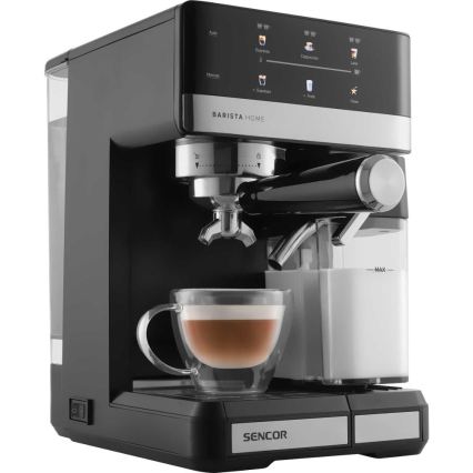 Sencor - Pákový espresso kávovar 1350 W/230 V čierny/matný chróm