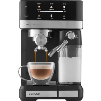 Sencor - Pákový espresso kávovar 1350 W/230 V čierny/matný chróm