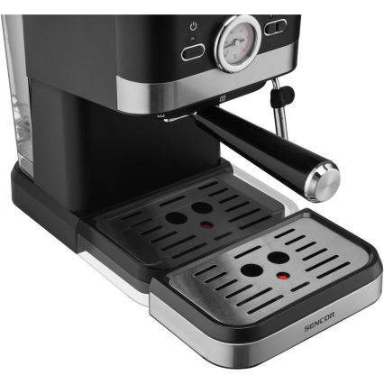 Sencor - Pákový kávovar espresso 1050W/230V čierna/matný chróm