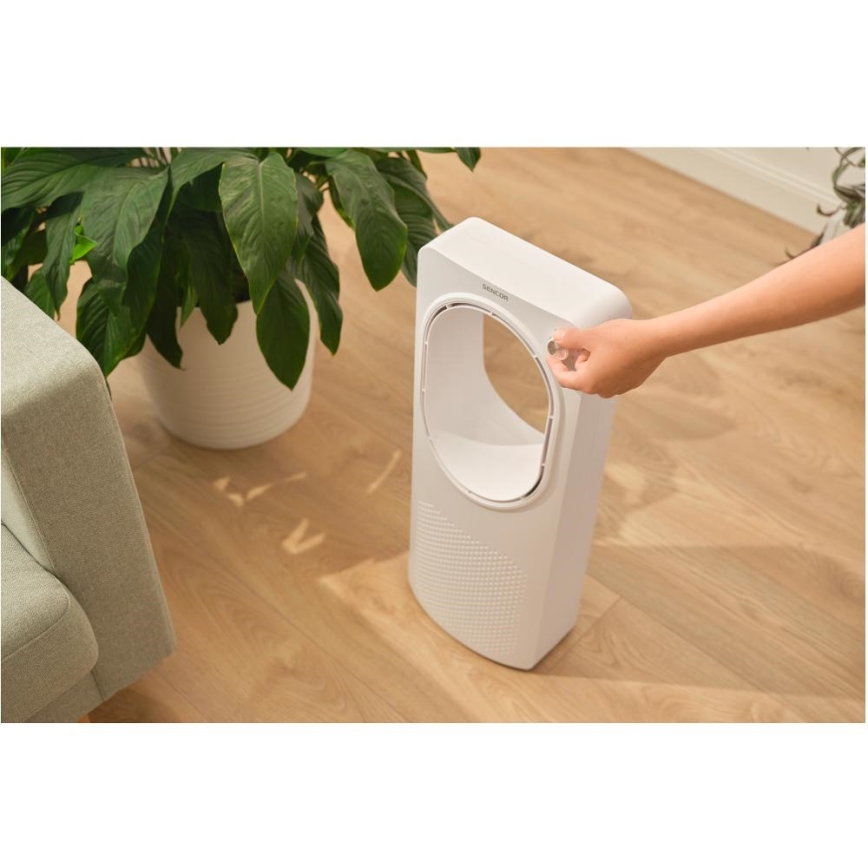 Sencor - Podlahový bezvrtuľový ventilátor 50W/230V biela
