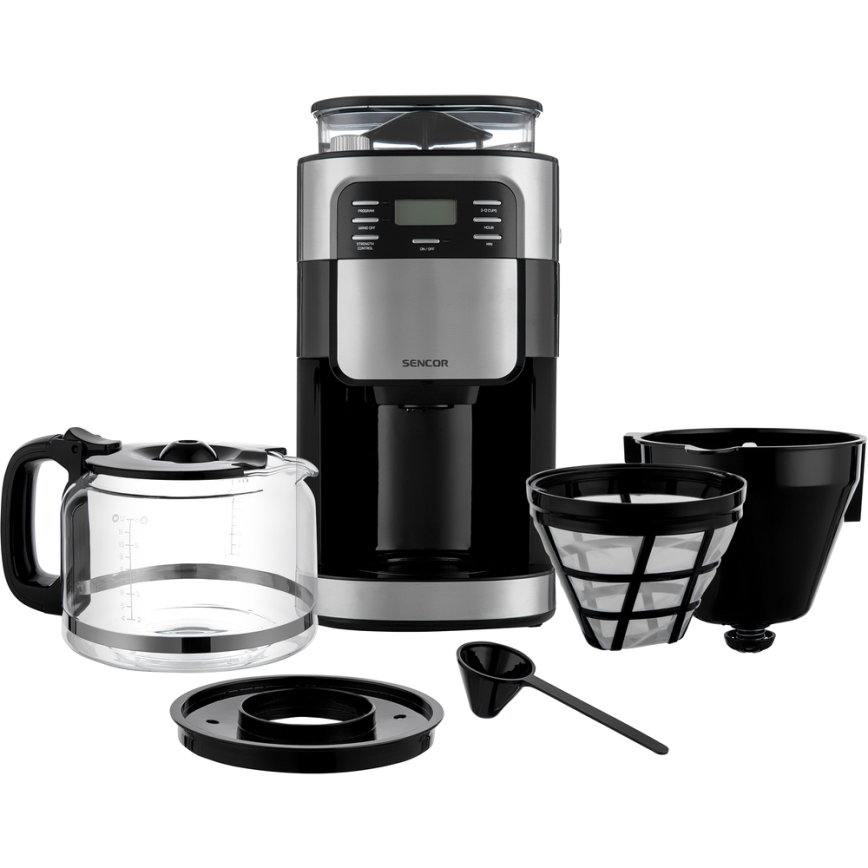 Sencor - Prekvapkávajúci kávovar 1,5 l s LCD displejom 900W/230V