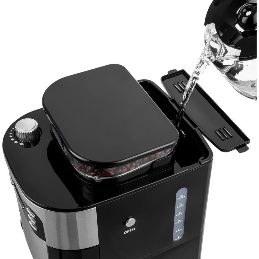 Sencor - Prekvapkávajúci kávovar 1,5 l s LCD displejom 900W/230V