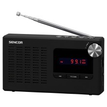 Sencor - Prenosný PLL FM rádiopríjímač 5W 800 mAh 3,7V USB a MicroSD