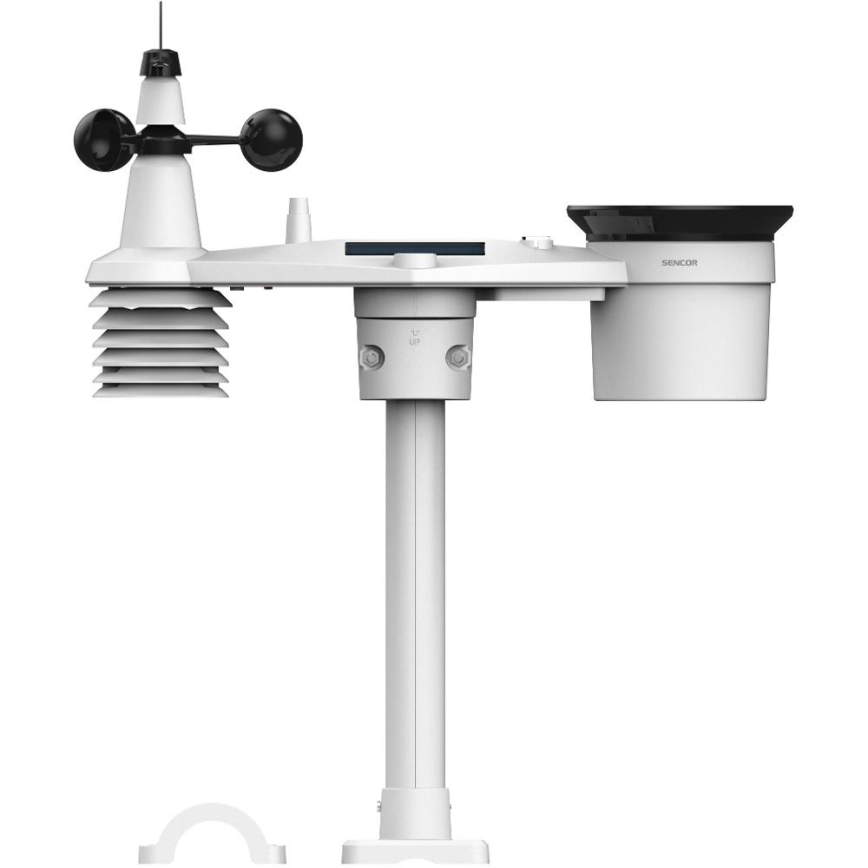 Sencor - Profesionálna meteostanica s farebným LCD displejom 5V 1xCR2032 + 3xAA + 2xAA Wi-Fi Tuya
