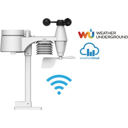 Sencor - Profesionálna meteostanica s farebným LCD displejom 5V/1xCR2032 + 3xAA Wi-Fi