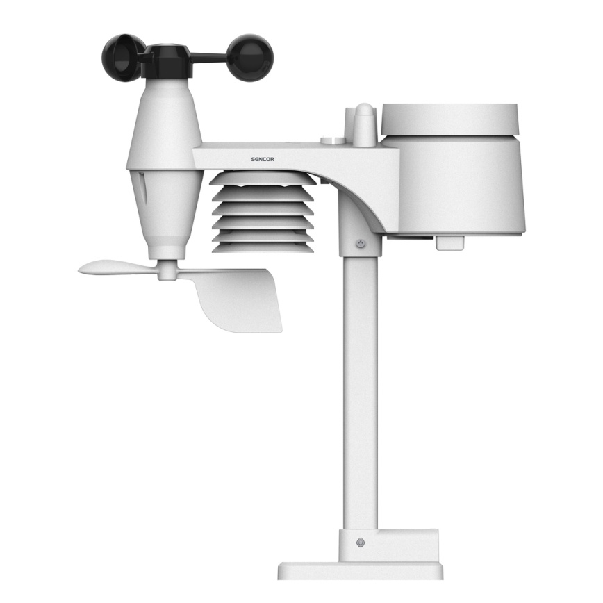 Sencor - Profesionálna meteostanica s farebným LCD displejom 5V/1xCR2032 + 3xAA Wi-Fi