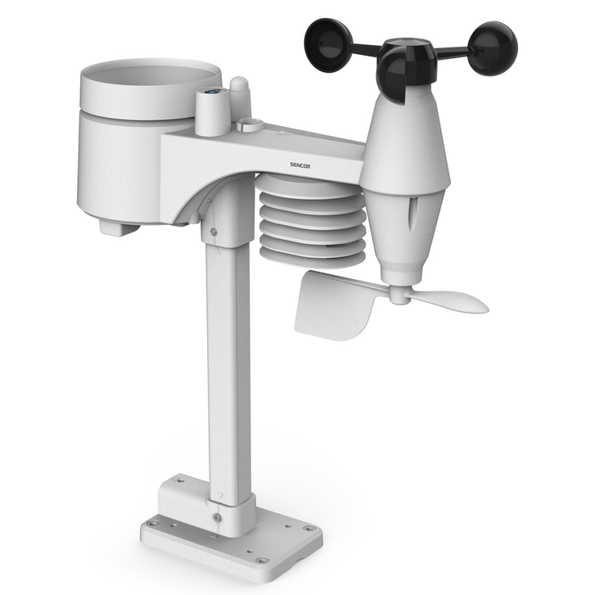 Sencor - Profesionálna meteostanica s farebným LCD displejom 5V/1xCR2032 + 3xAA Wi-Fi