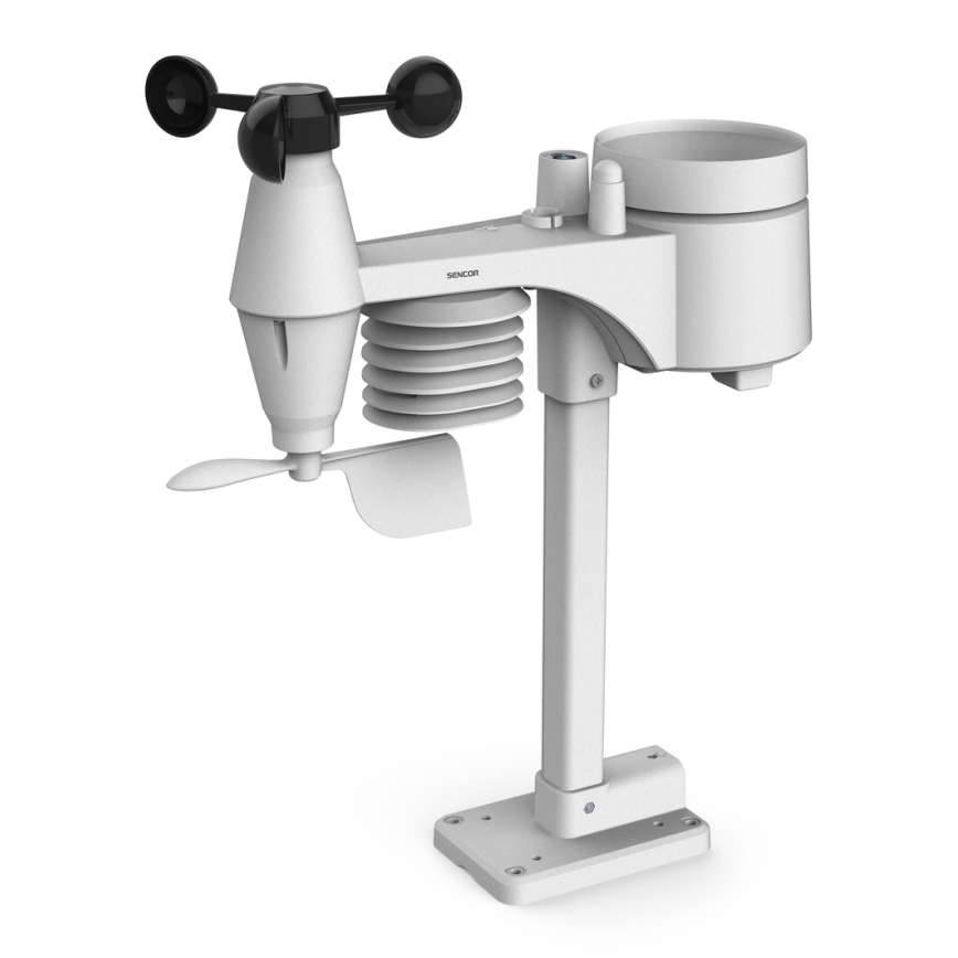 Sencor - Profesionálna meteostanica s farebným LCD displejom 5V/1xCR2032 + 3xAA Wi-Fi