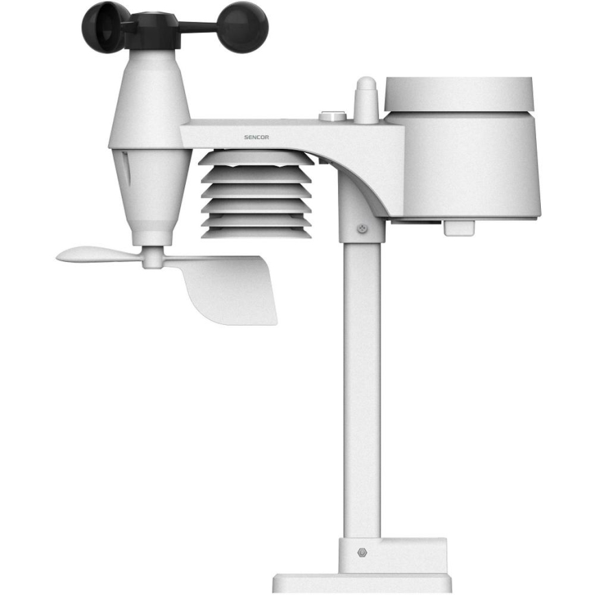 Sencor - Profesionálna meteostanica s farebným LCD displejom a budíkom 5V/3xAAA + 3xAA
