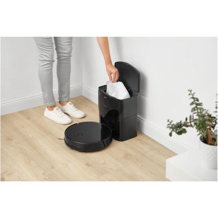 Sencor - Robotický vysávač s mopom 2v1 16W/2600 mAh Wi-Fi čierna + diaľkové ovládanie